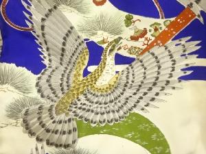 アンティーク　鷹に宝尽くし模様男児着物